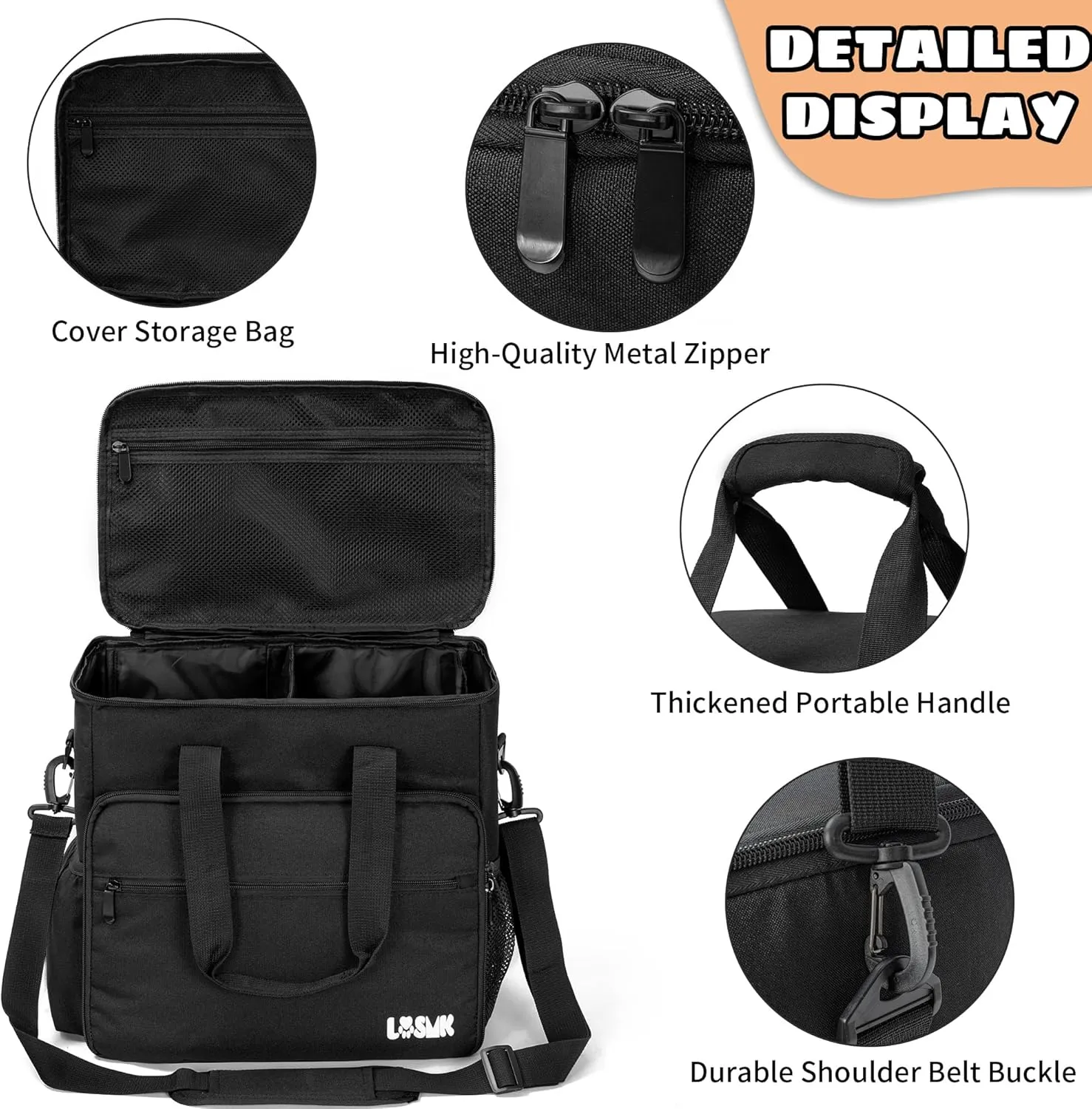 Dog Travel Bag, Airline Approved Tote Organizer, Travel Dog Backpack with Multi-Function Pockets for Dog Stuff & Pet Supplies Travel Essentials，Black with Bowl(BLUE&BLACK)