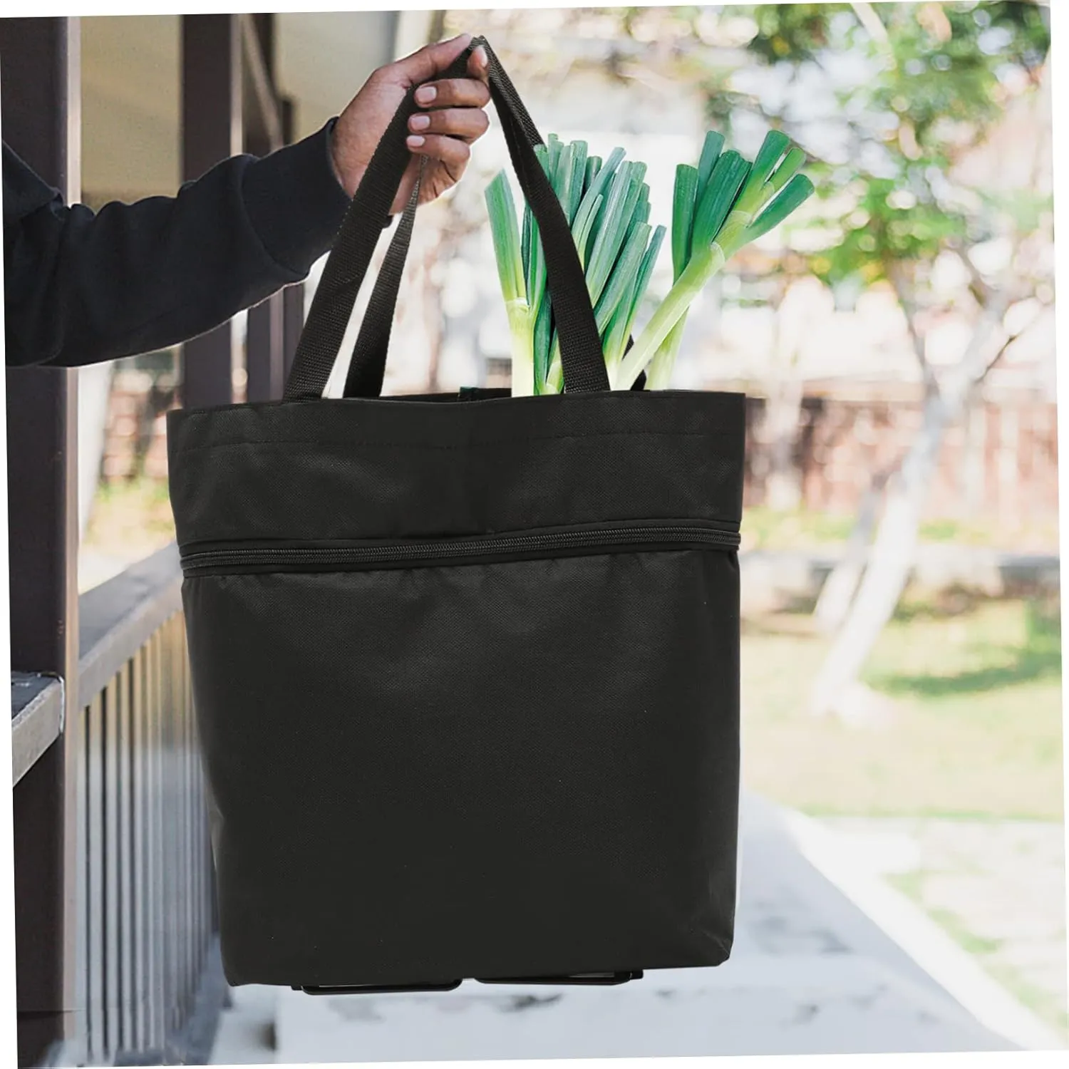 DOITOOL Collapsible Trolley Bag Reusable Grocery Shopping Bag with Storage Wheels