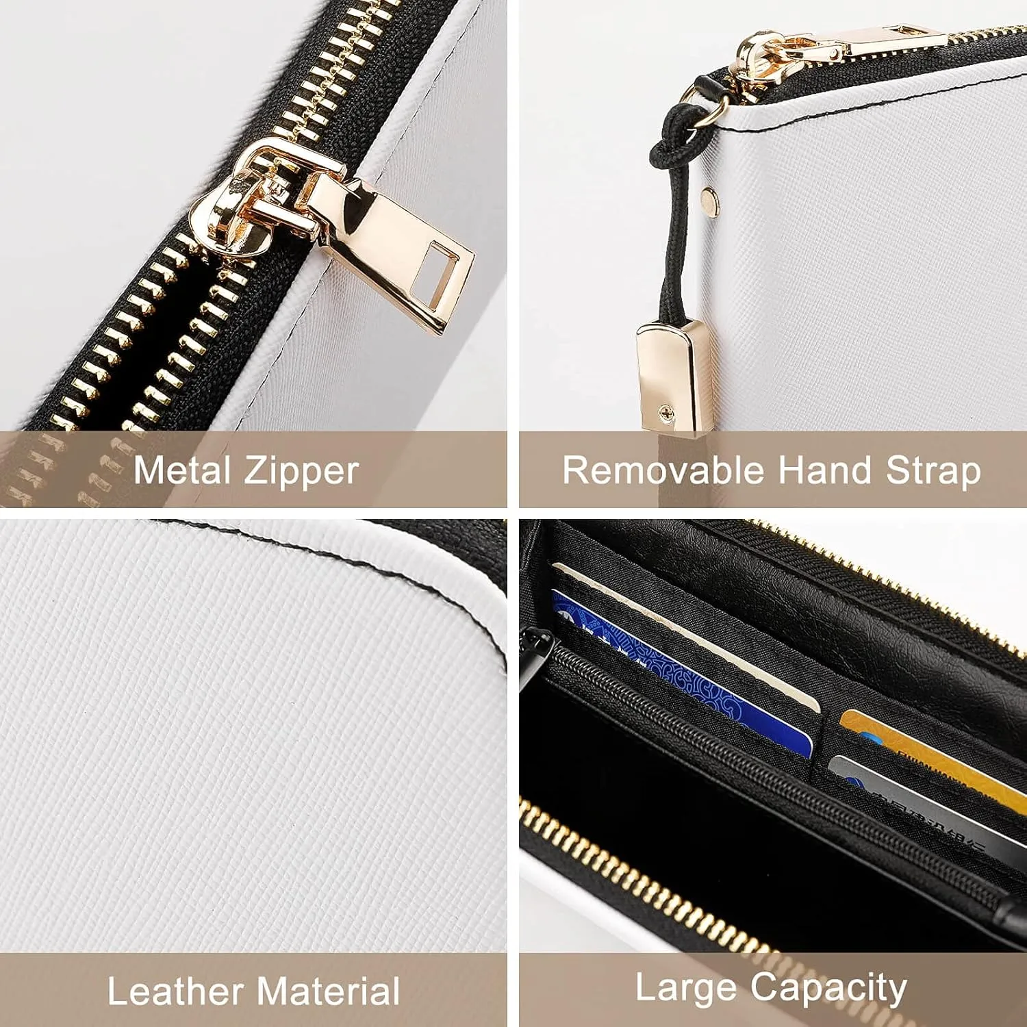 Dolphin Camo Women's Leather Long Large Capacity Wallet Clutch Wallet with Hand Strap