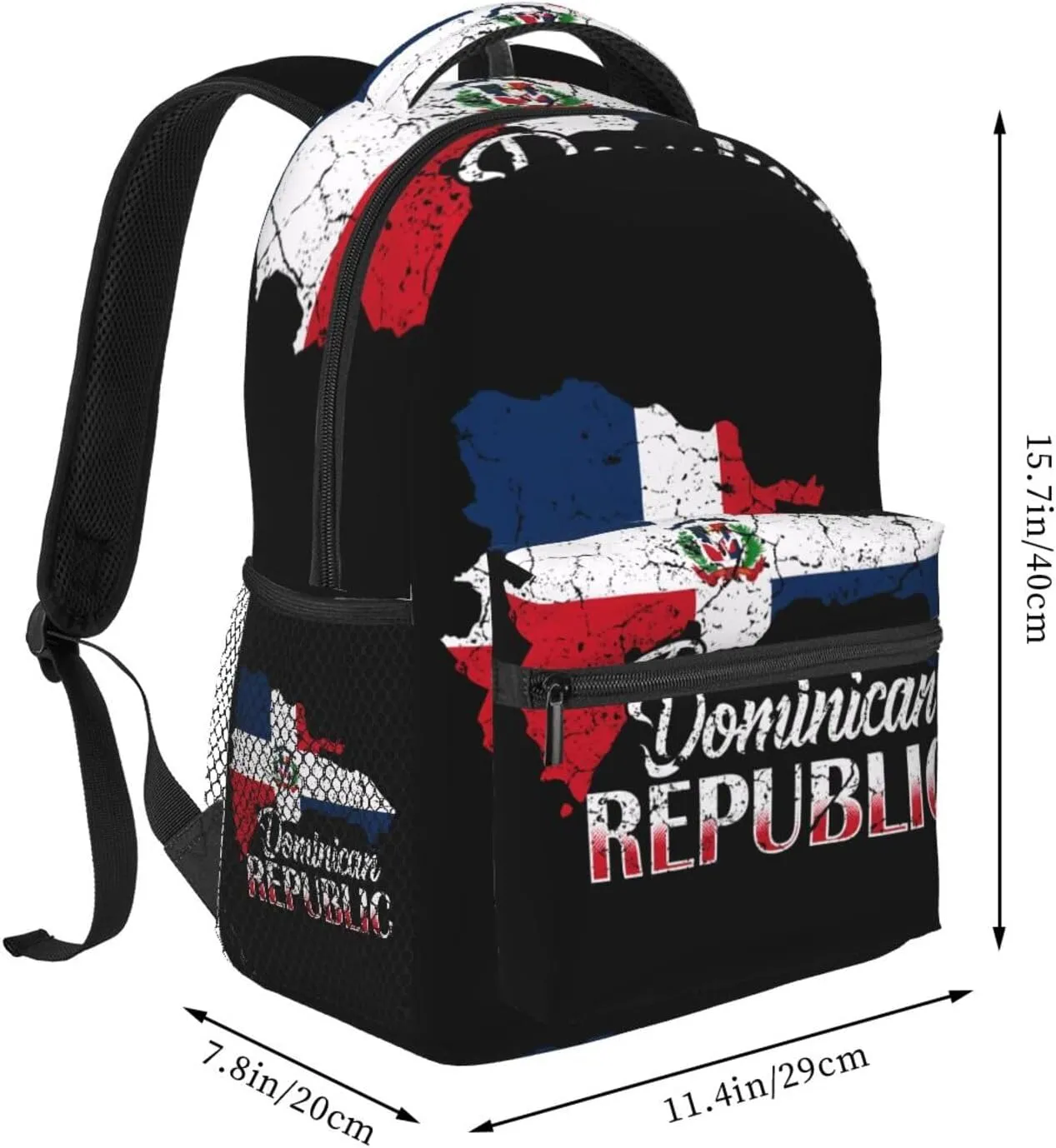 Dominican Republic Flag Backpack Casual Laptop Backpack Double Shoulder Bag Lightweight Backpack For Women Men Travel