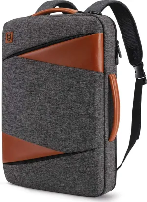 DOMISO 14 inch Laptop Bag Business Briefcase Backpack Water-resistant Notebook Shoulder Bag for 14" MacBook Pro/HP Stream 14 Chromebook 14/Lenovo IdeaPad ThinkPad/ASUS ZenBook/Dell Inspiron,Dark Grey