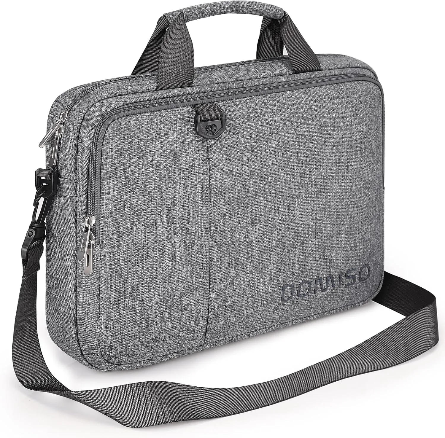 DOMISO 14 inch Laptop Bag Business Briefcase Water-resistant Notebook Messenger Shoulder Bag for 14" MacBook Pro/HP Stream 14 Chromebook 14/IdeaPad ThinkPad/ASUS ZenBook,Grey