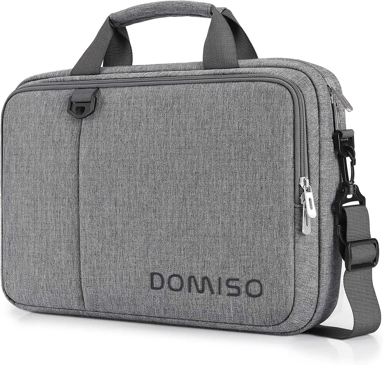 DOMISO 14 inch Laptop Bag Business Briefcase Water-resistant Notebook Messenger Shoulder Bag for 14" MacBook Pro/HP Stream 14 Chromebook 14/IdeaPad ThinkPad/ASUS ZenBook,Grey