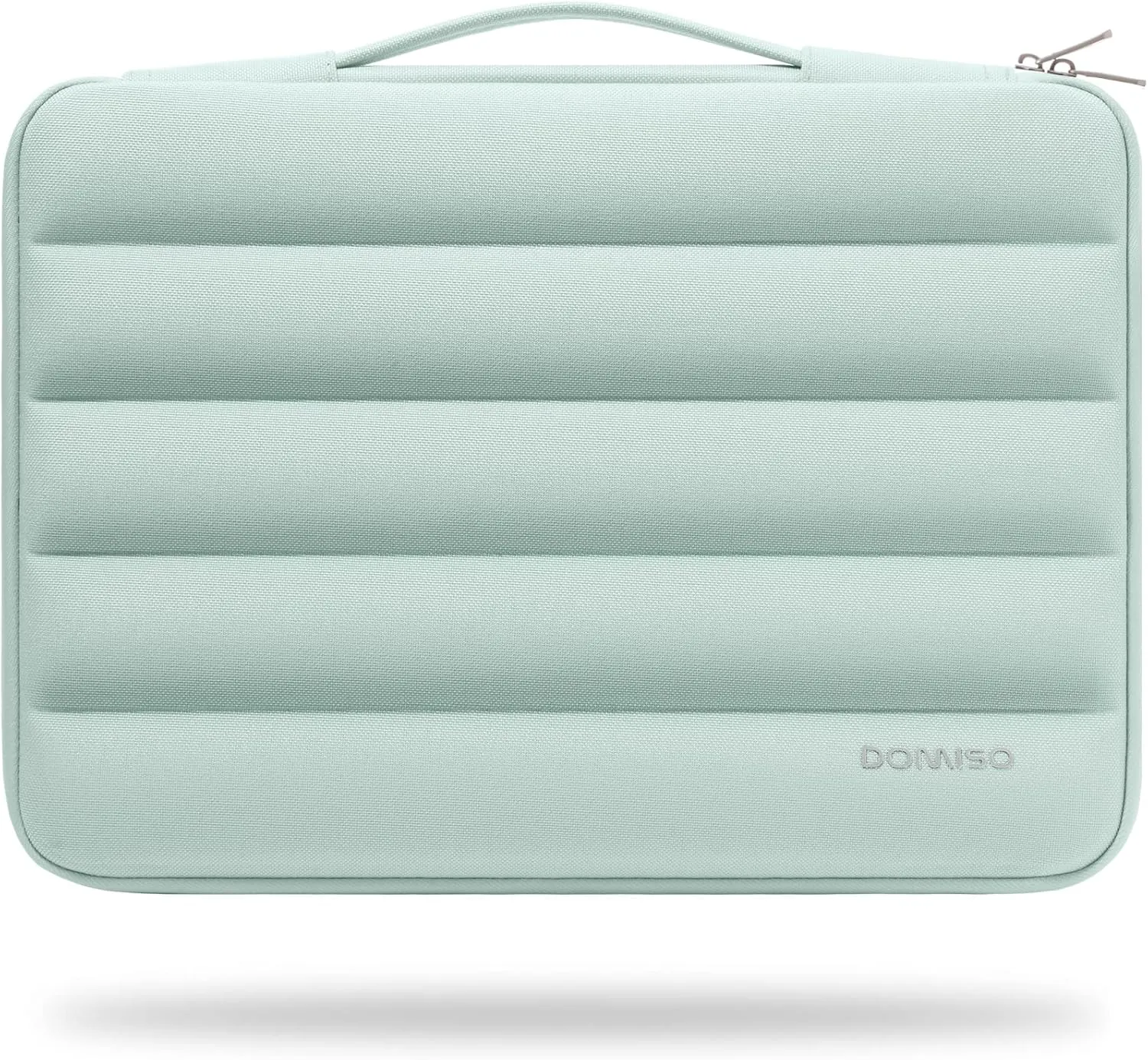 DOMISO 14 inch Laptop Sleeve Bag Shockproof Protective Carrying Case Water-Resistant Handbag with Handle Compatible with MacBook/HP/Dell,Mint Green