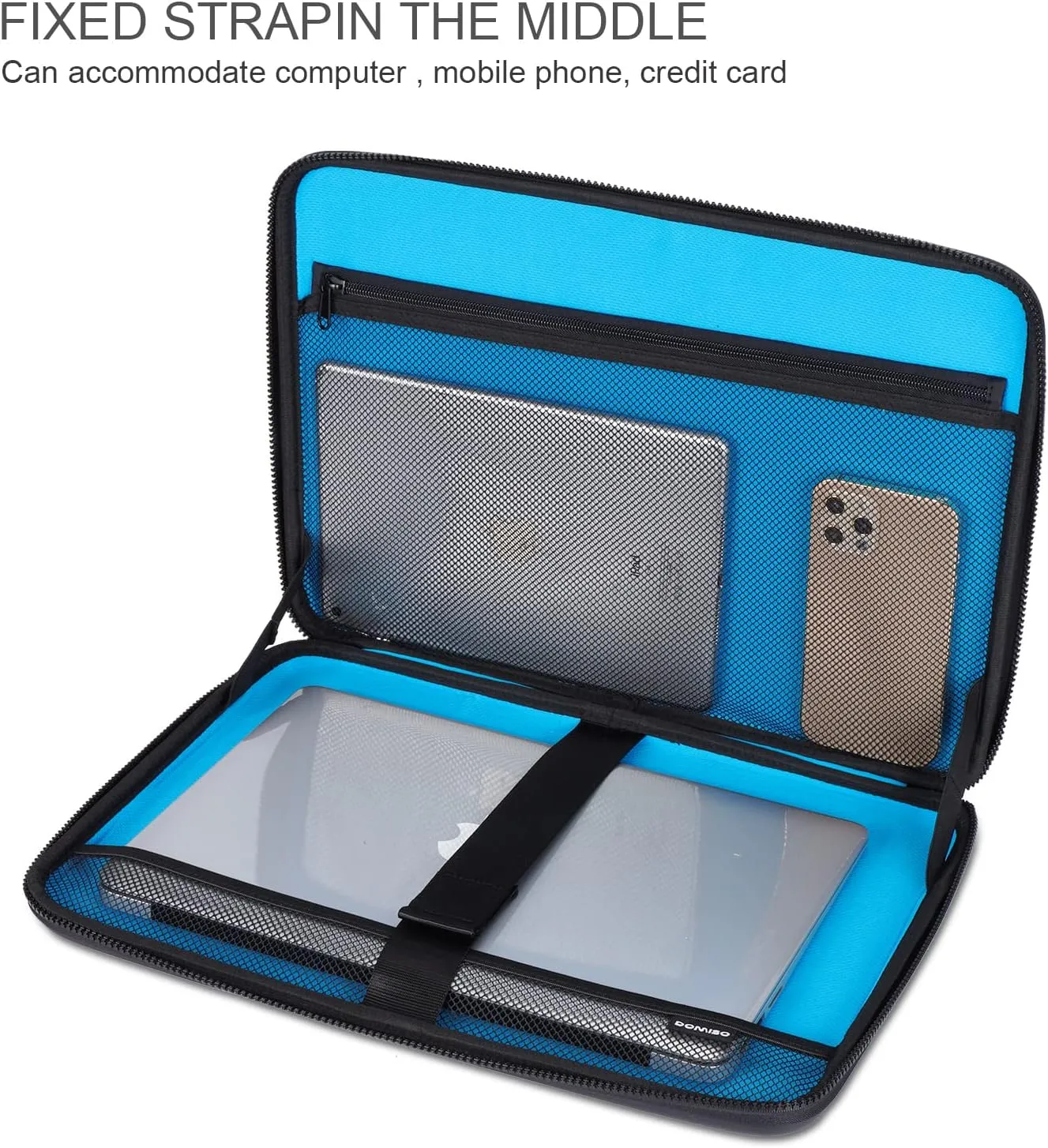 DOMISO 14 inch Laptop Sleeve Shoulder Bag Shockproof Waterproof Computer Bag EVA Protective Carrying Case Handbag for 14" ThinkPad E480/Yoga 920/13.5" Microsoft Surface Book/HP Pavilion 14 Stream 14
