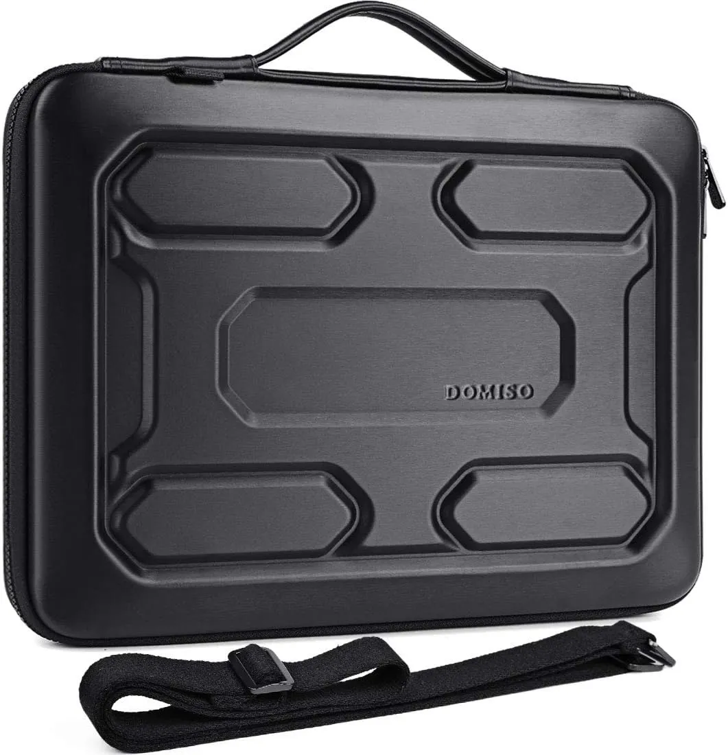 DOMISO 14 inch Laptop Sleeve Shoulder Bag Shockproof Waterproof Computer Bag EVA Protective Carrying Case Handbag for 14" ThinkPad E480/Yoga 920/13.5" Microsoft Surface Book/HP Pavilion 14 Stream 14
