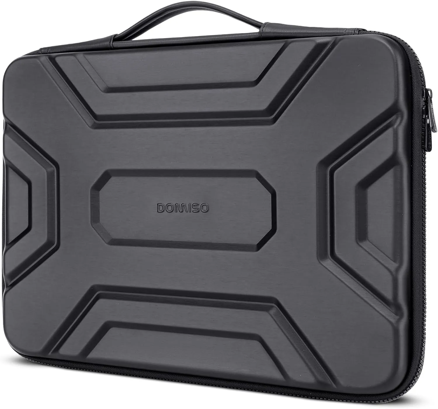 DOMISO 15.6 inch Laptop Sleeve Shoulder Bag Shockproof Computer Bag Waterproof EVA Protective Carrying Case for 16" MacBook Pro/Max M2 M1 2019-2023,15"-16" HP Dell Asus Laptop,Dell XPS 15,Black