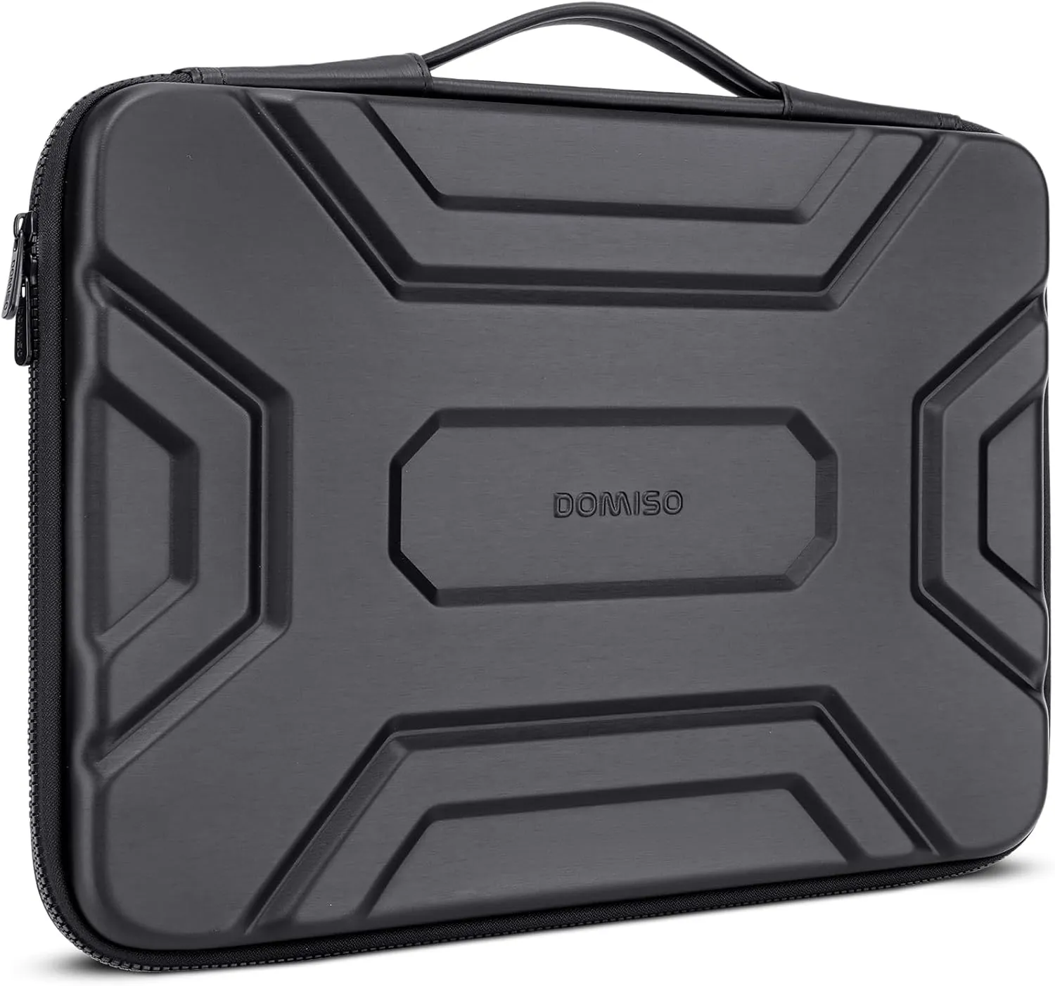 DOMISO 15.6 inch Laptop Sleeve Shoulder Bag Shockproof Computer Bag Waterproof EVA Protective Carrying Case for 16" MacBook Pro/Max M2 M1 2019-2023,15"-16" HP Dell Asus Laptop,Dell XPS 15,Black