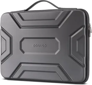 DOMISO 15.6 inch Laptop Sleeve Shoulder Bag Shockproof Computer Bag Waterproof EVA Protective Carrying Case for 16" MacBook Pro/Max M2 M1 2019-2023,15"-16" HP Dell Asus Laptop,Dell XPS 15,Dark Grey