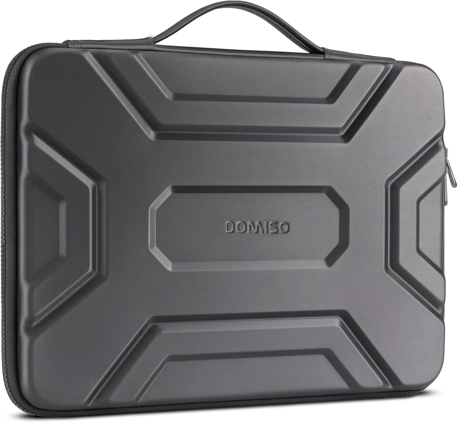 DOMISO 15.6 inch Laptop Sleeve Shoulder Bag Shockproof Computer Bag Waterproof EVA Protective Carrying Case for 16" MacBook Pro/Max M2 M1 2019-2023,15"-16" HP Dell Asus Laptop,Dell XPS 15,Dark Grey