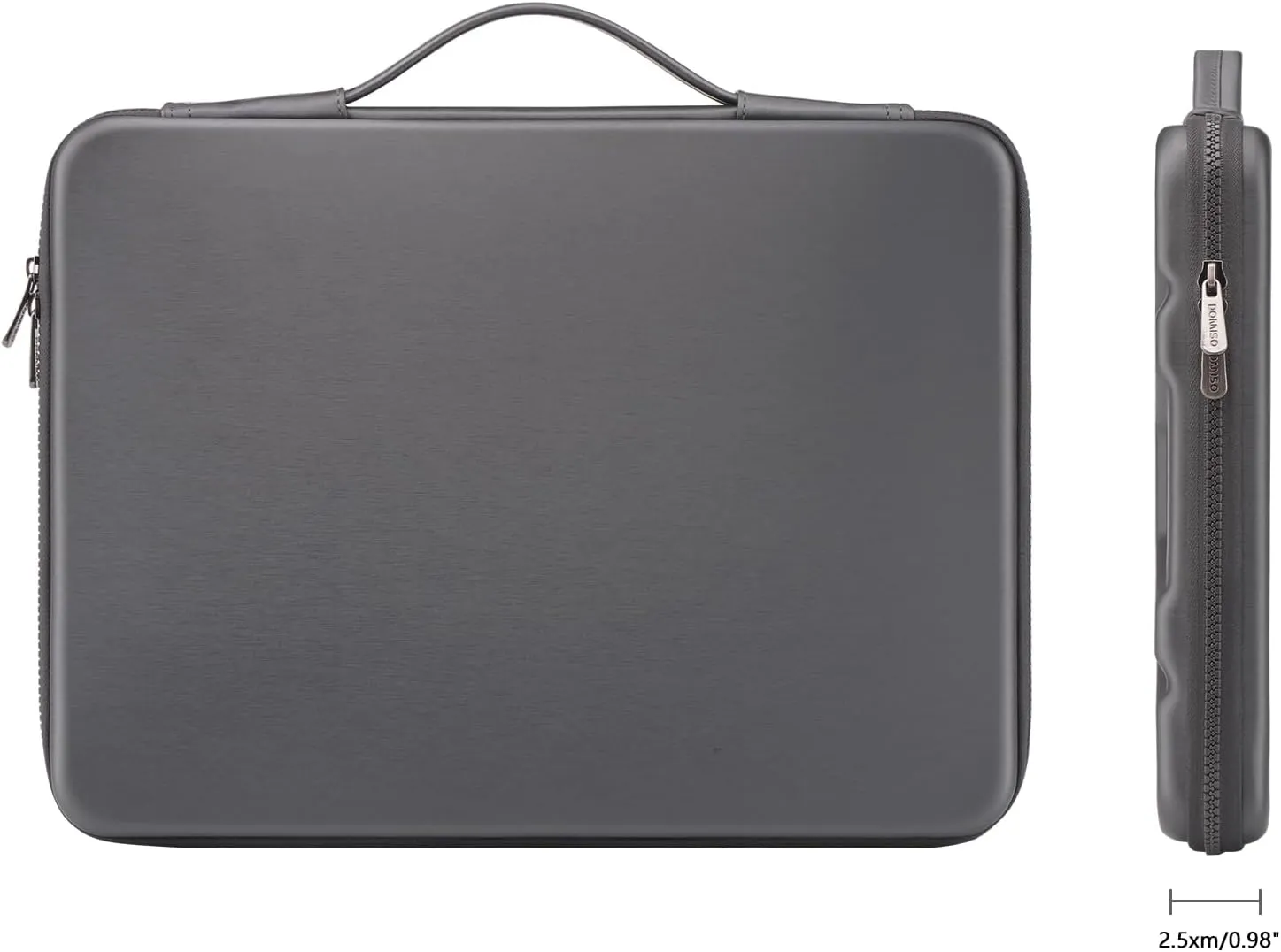 DOMISO 15.6 inch Laptop Sleeve Shoulder Bag Shockproof Computer Bag Waterproof EVA Protective Carrying Case for 16" MacBook Pro/Max M2 M1 2019-2023,15"-16" HP Dell Asus Laptop,Dell XPS 15,Dark Grey