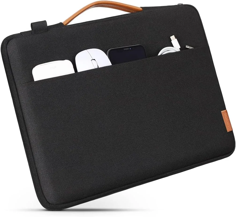 DOMISO 17.3 Inch Laptop Bag, Waterproof, Shockproof, Notebook Sleeve Case Shoulder Bag, Protective Cover for 17.3" Laptops, Black