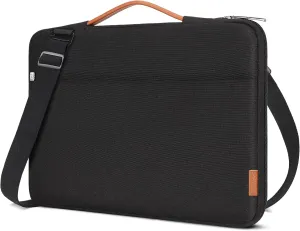 DOMISO 17.3 Inch Laptop Bag, Waterproof, Shockproof, Notebook Sleeve Case Shoulder Bag, Protective Cover for 17.3" Laptops, Black
