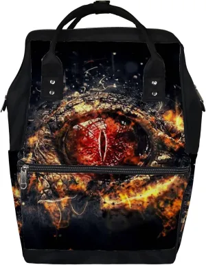 Dragon Zombie Eye Diaper Bag Backpack Waterproof Backpack Baby Nappy Changing Bag for Travel Large Capacity Durable and Stylish for Woman