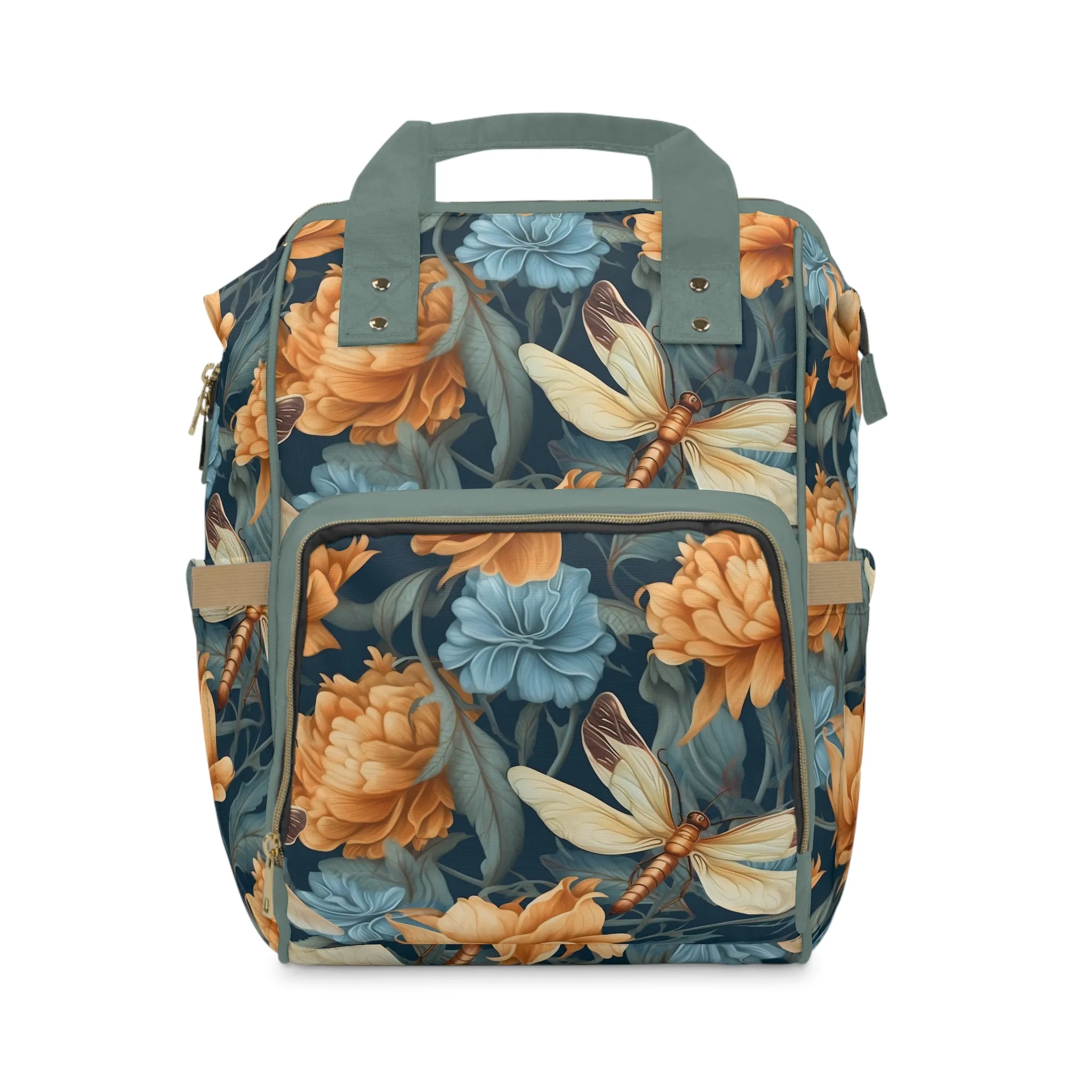 Dragonfly Diaper Backpack - Elegant & Functional Baby Bag with Cool Dragonfly Design, Ideal for Nature-Loving Parents