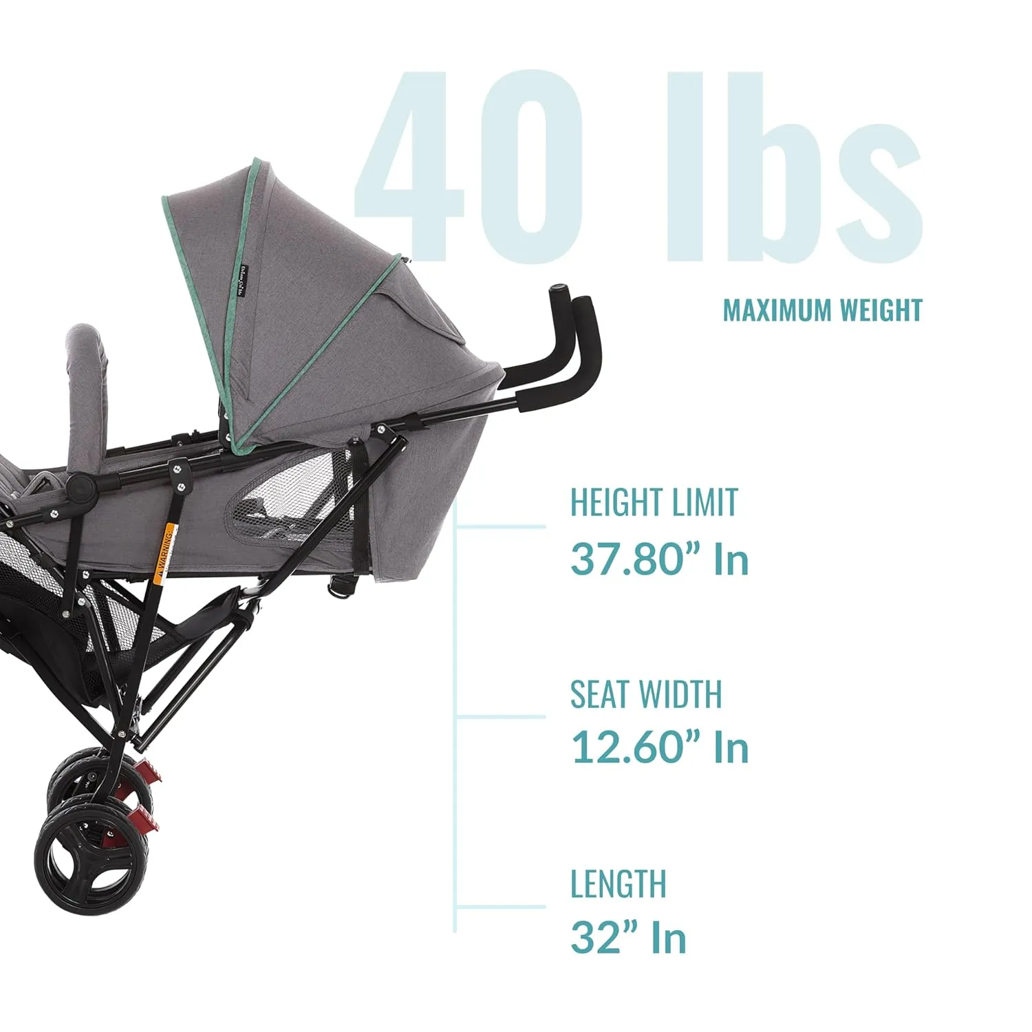 Dream On Me Vista Moonwalk Baby Stroller in Mint, Lightweight Infant Stroller with Compact Fold, Multi-Position Recline Umbrella Stroller with Canopy, Extra Large Storage and Cup Holder