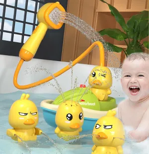 Duck Bath Toys for Toddler, Baby Electric Bathtub Water Spray Toy, Infant Fun Bathtime, Babies Pool Gift for Over 18 Months Old Boy Girl, Small, Yellow
