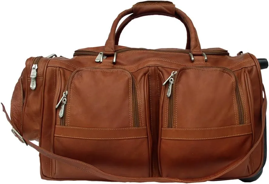 Duffel with Pockets On Wheels, Saddle, One Size