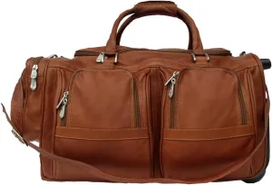 Duffel with Pockets On Wheels, Saddle, One Size
