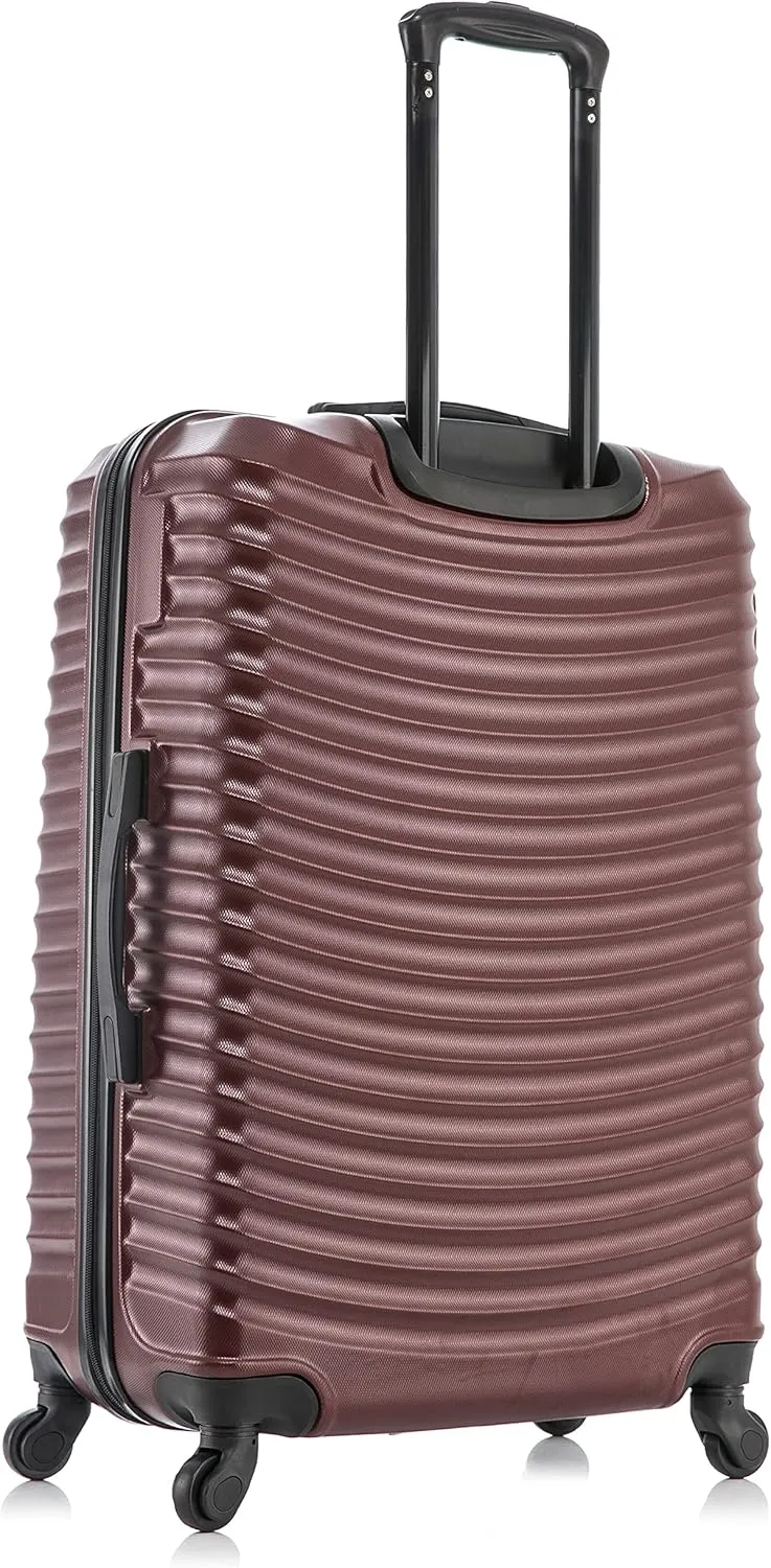 DUKAP ADLY Luggage with Spinner Wheels | Durable Lightweight Hardside Suitcase, Travel Bag with Handle and Trolley, 28-Inch Large Checked Luggage | Wine