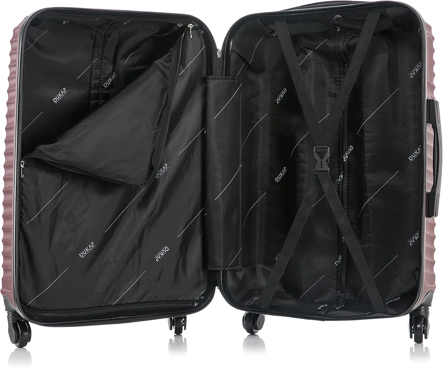 DUKAP ADLY Luggage with Spinner Wheels | Durable Lightweight Hardside Suitcase, Travel Bag with Handle and Trolley, 28-Inch Large Checked Luggage | Wine