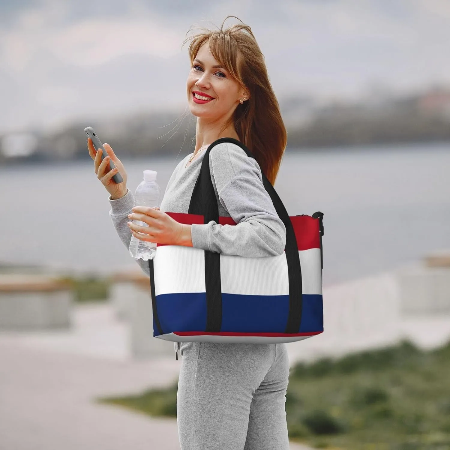 Dutch Flag Travel Duffel Bag Carry On Tote Bags For Men,Weekender Overnight Bag,Sports Tote Gym Bag