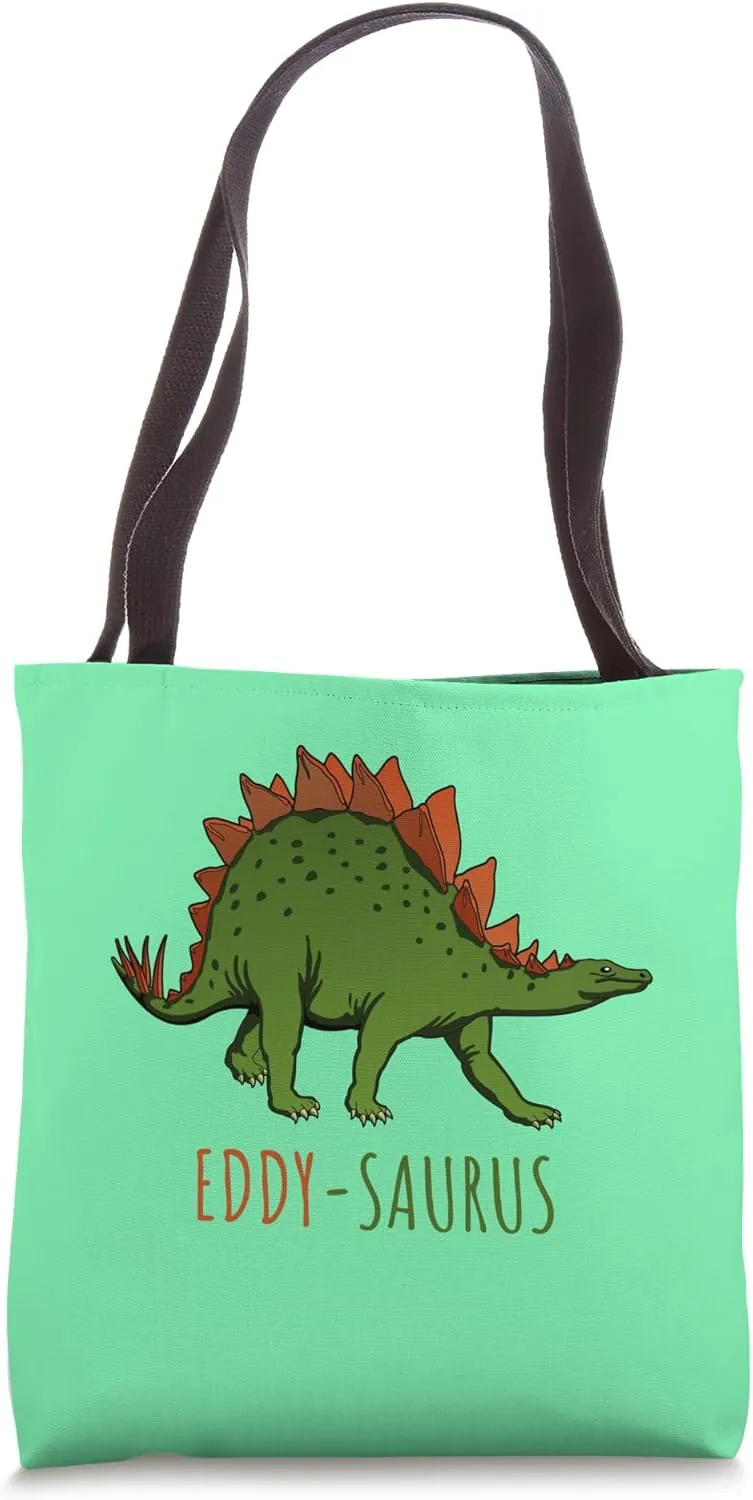 Eddy Name Boy Dinosaur Stegosaur Personalised Tote Bag