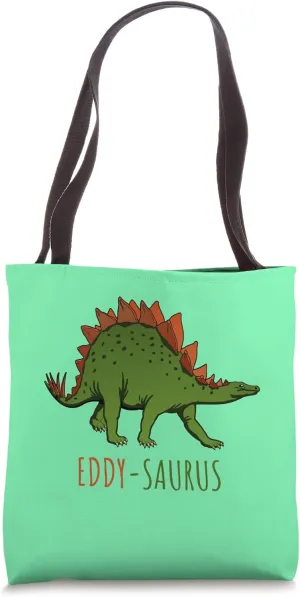 Eddy Name Boy Dinosaur Stegosaur Personalised Tote Bag