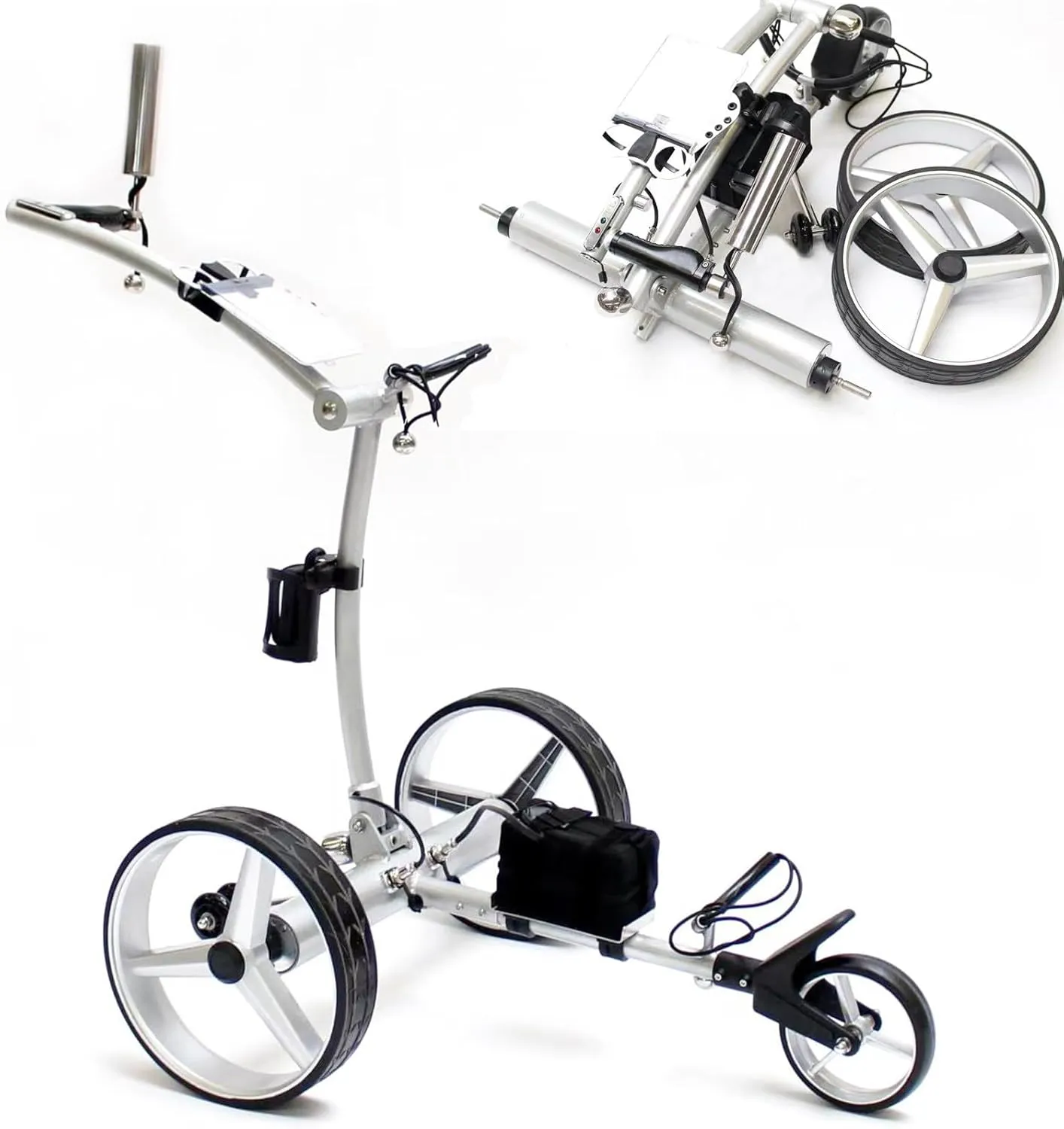 Electric 3 Wheels Electric Golf Trolley - Foldable,Compact and Easy to Open,12km/h Speed and 30° Climbing Ability,G-olf Push Cart,GO/Stop Memory Function  9 Speed