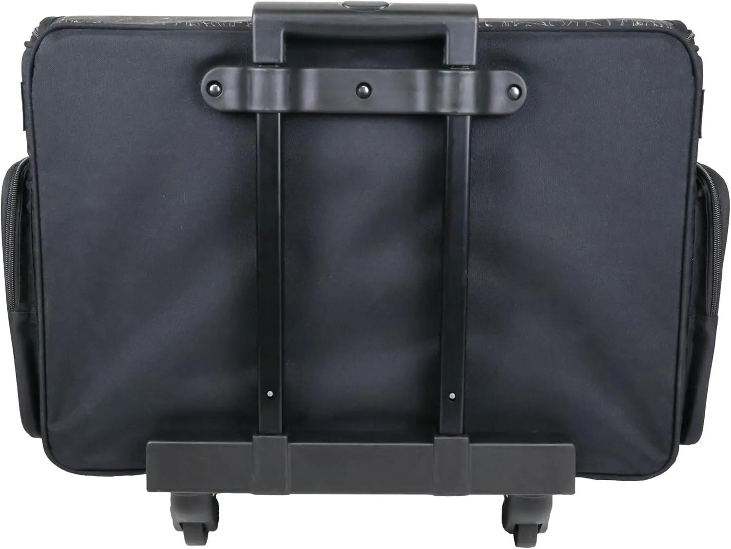 Everything Mary 4 Wheels Collapsible Deluxe Sewing Machine Storage Case, Black - Rolling Trolley Carrying Bag for Brother, Singer