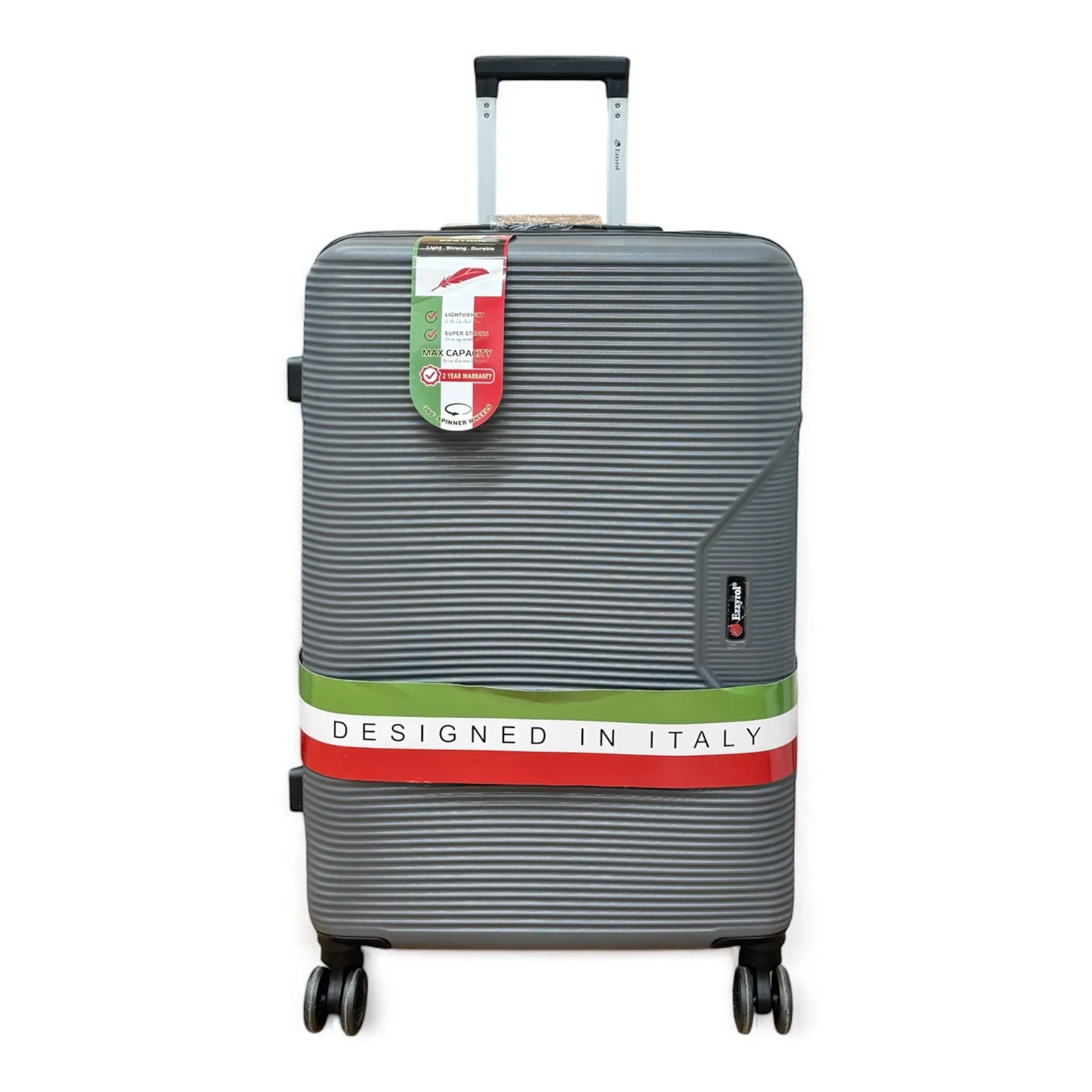 Ezzyrol XL Large Suitcase 8 Wheels Medium Lightweight Luggage ABS Hard Shell Cabin Case