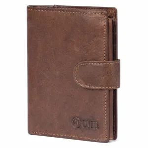 Famous Men Genuine Leather Wallet Male Coin Purse Men Wallets with Coin Pocket RFID Card Holder Male Wallet Carteira Masculina