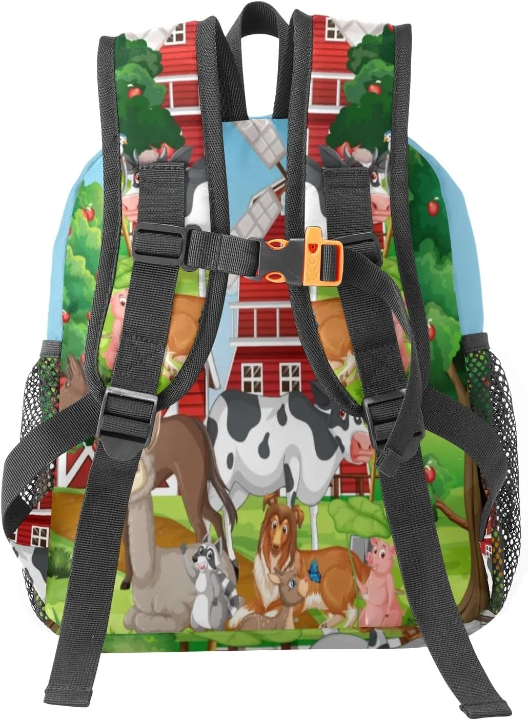 Farm House Animals Personalized Kids Toddler Backpack for Boys Girls,Custom School Kindergarten Travel Bookbag