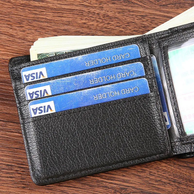 Fashion Men's Leather Short Credit One Men's Wallets