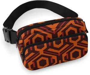 Fashionable Large-capacity Twill Shining Overlook Printed Waist Bag, A Must-have Item for Hands-free Travel