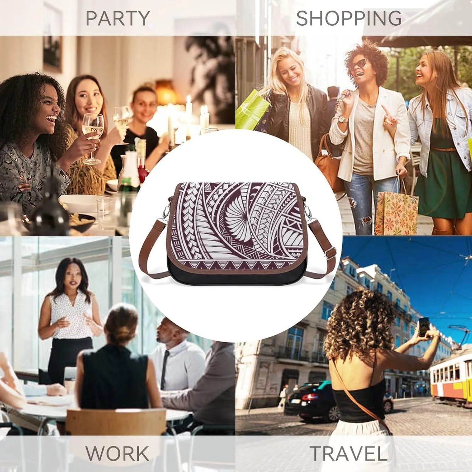 Fashionable Youth Small Bag Customized Polynesian Women'S Crossbody Bag Multi-Functional Work And Travel Bag