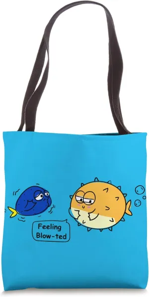 Feeling Blow-ted, bloated, Blue Tang, blowfish, ocean, IBS Tote Bag
