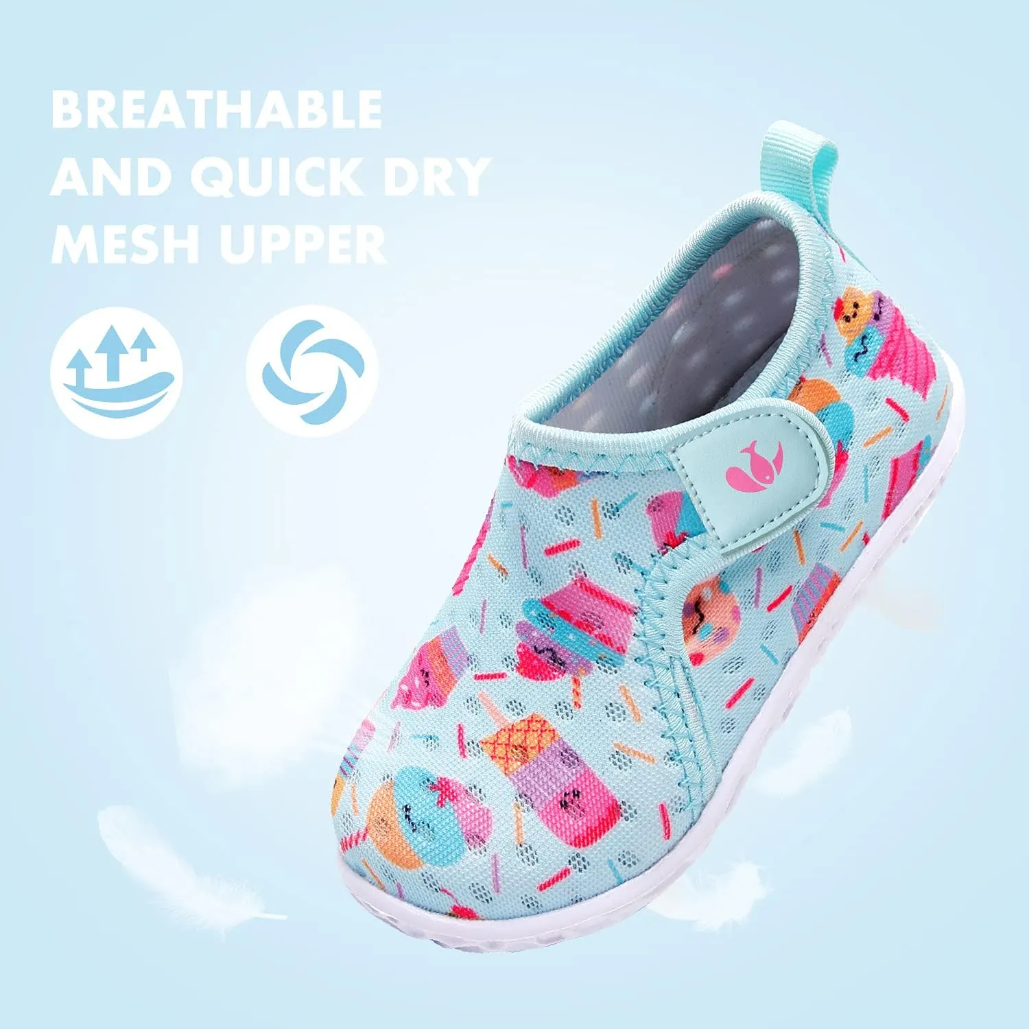 FEETCITY Boys Girls Water Shoes Kids Aqua Socks Quick Dry Barefoot for Beach Swimming Pool