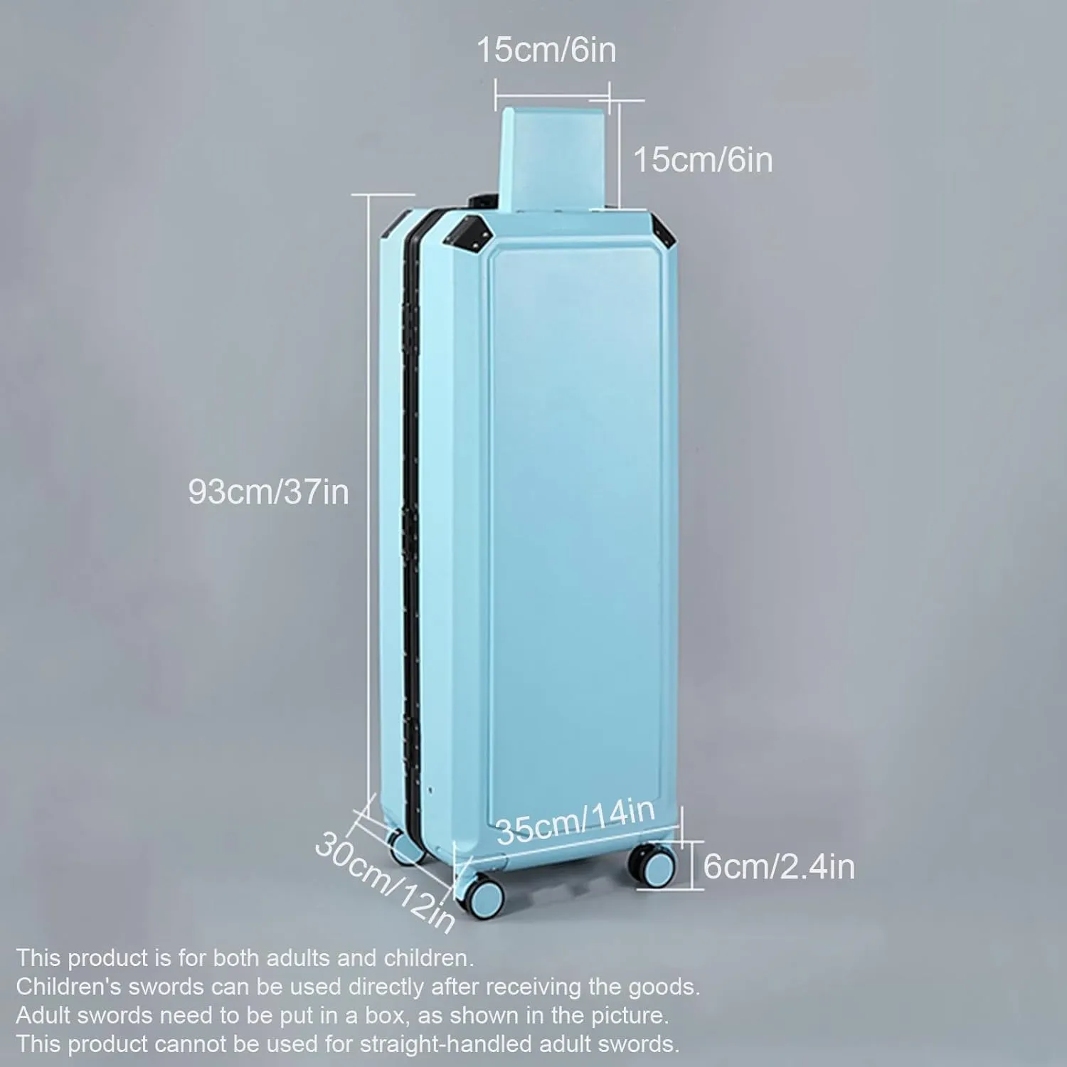 Fencing Sword Suitcase, Fencing Bag with Wheels, Portable Sword Pouch, Sword Bag Trolley Case, Lockable, for Foil/Epee/Saber