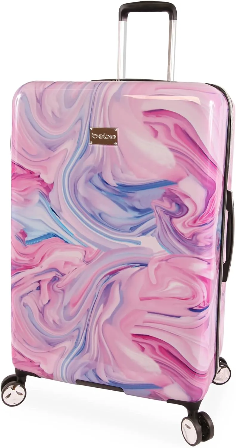 FILA Women's Luggage Hardside Spinner, Fuchsia Marble, Check-in 29"