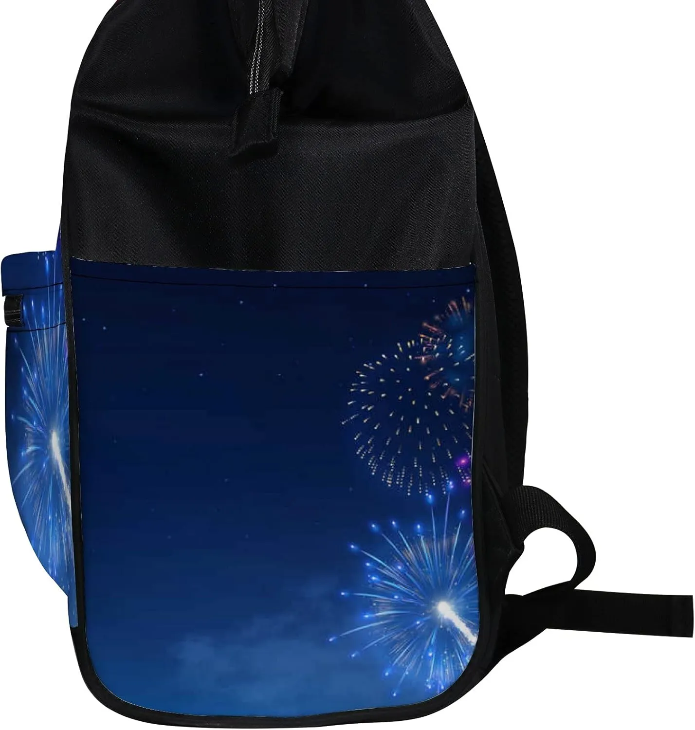 Fireworks Bursts Starry Night Sky Diaper Bag Backpack, waterproof backpack Baby Nappy Changing Bags Laptop Backpack for Travel, Large Capacity, Durable and Stylish for Woman and Men.