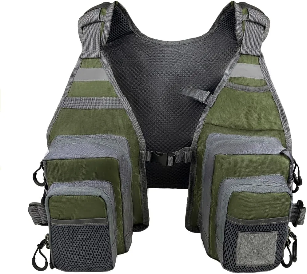 Fishing Vest for Outdoor Use Suitable for Perch and Trout Stream Fishing, Lightweight Equipment for Men and Women