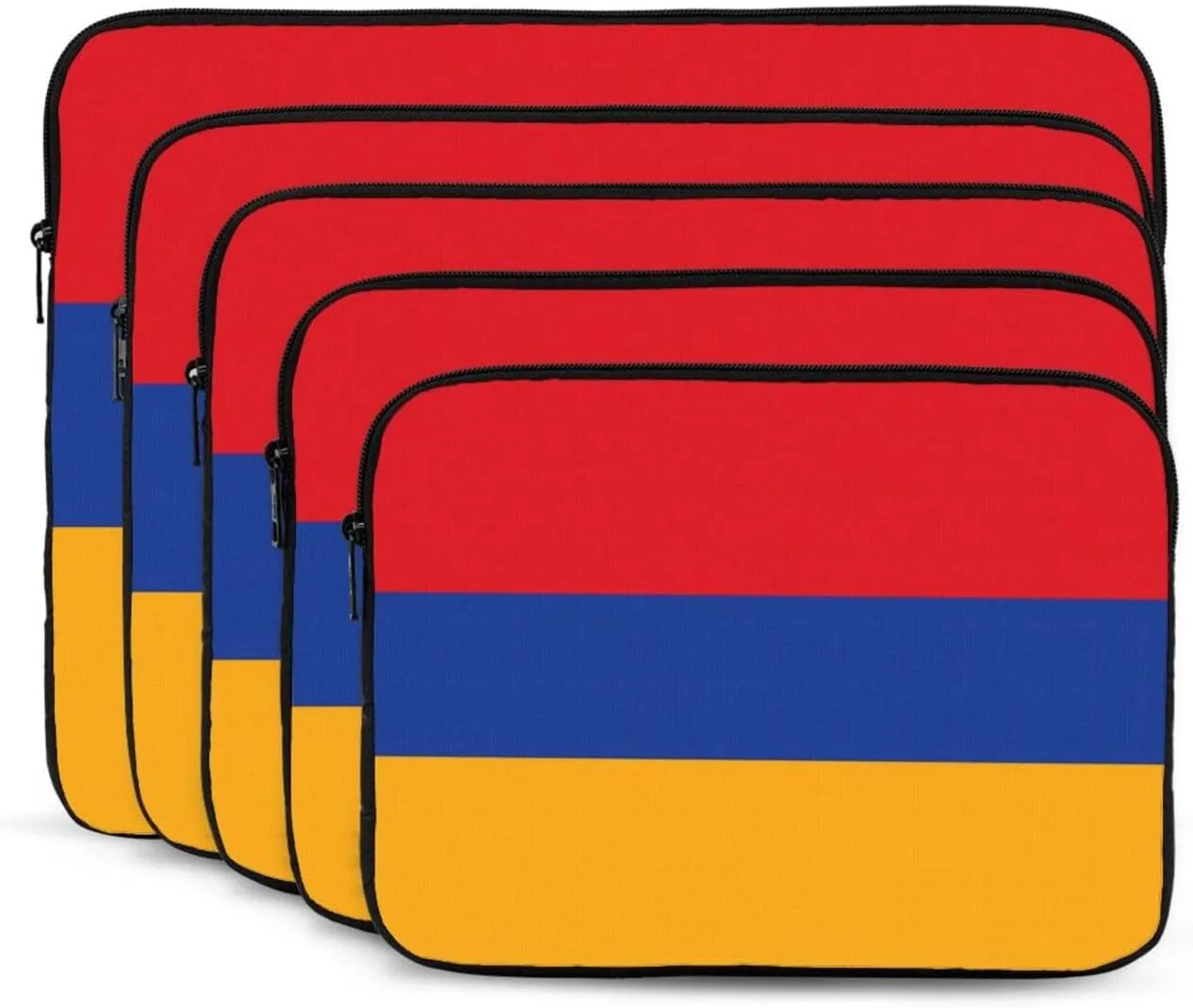 Flag of Armenia Pattern Shockproof Portable Laptop 17 inch Sleeve Bag for Men and Women - Ideal for Business Travel, School, and Daily Use