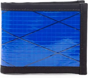 Flowfold Recycled Sailcloth Wallets - Vanguard Bifold Wallet, Front Pocket Wallet, Slim Minimalist Wallets Made in USA (Blue Sailcloth)