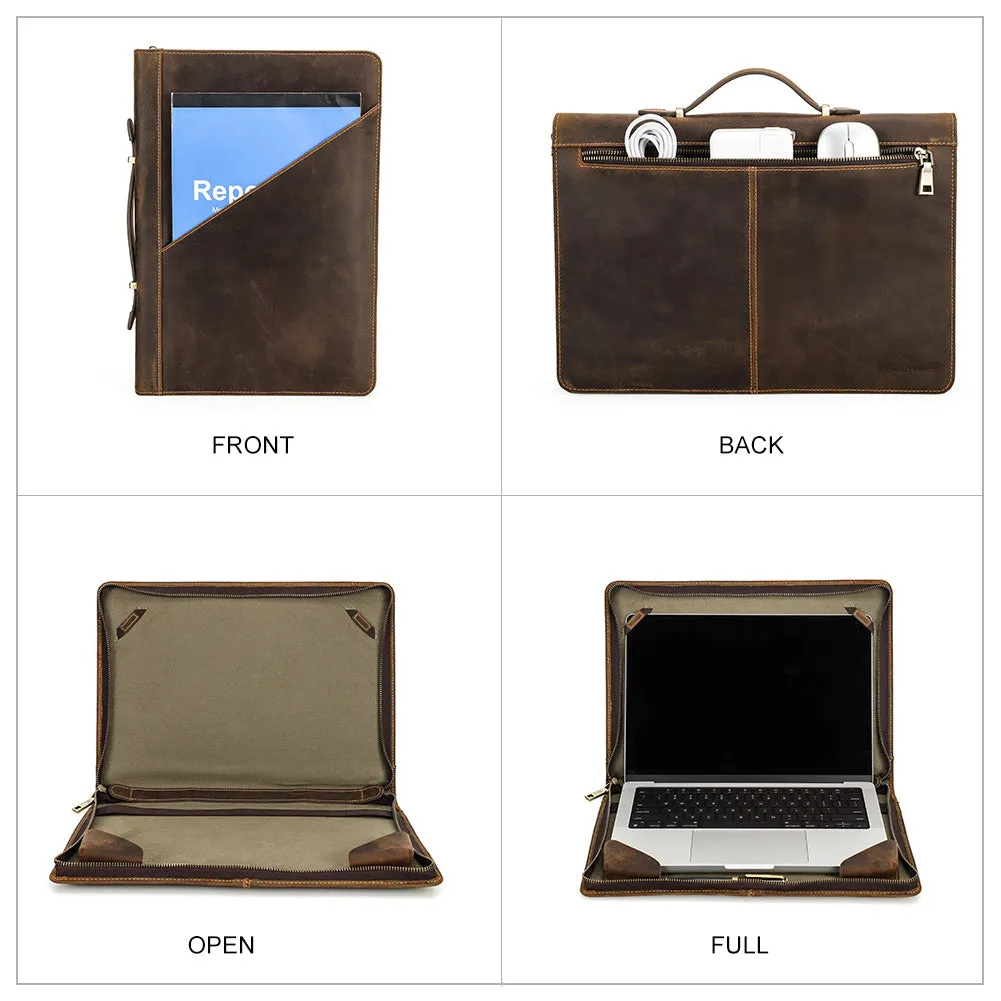 Foldable Leather Laptop Folio Case for MacBook Pro 14.2 M1