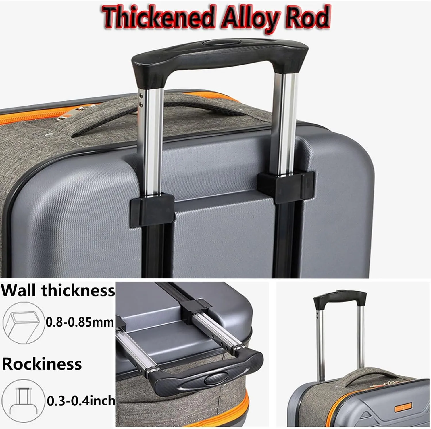 Foldable Luggage, Space Separation Design, Large Capacity Hand Suitcase,Resistant To Drop And Pressure, Hard Shell Storage Box (Color : Red, Size : 20inch)