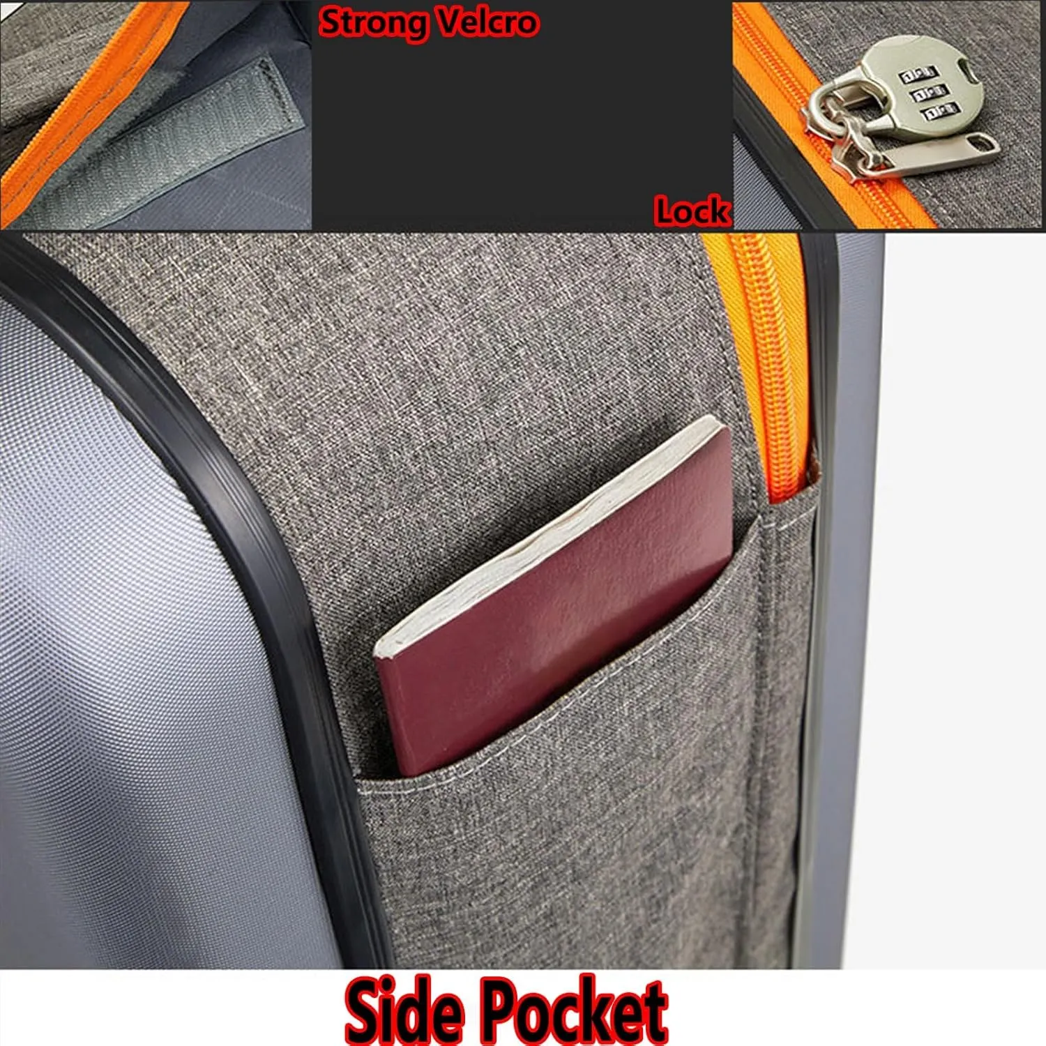 Foldable Luggage, Space Separation Design, Large Capacity Hand Suitcase,Resistant To Drop And Pressure, Hard Shell Storage Box (Color : Red, Size : 20inch)