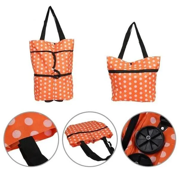 Folding Cart Bags Trolley Shopping Bag For Travel Luggage