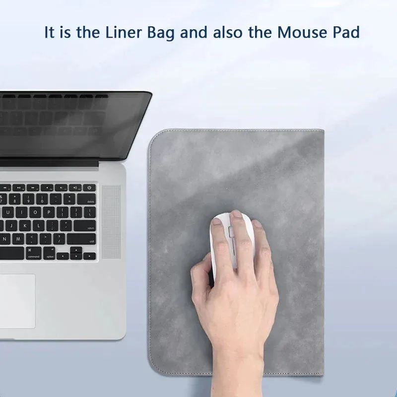 For Macbook Air 13 13.6 M1 M2 M3 Pro 14.2 Inches A2442 A2779 Pu Leather Frosted Shockproof Laptop Sleeve Bag