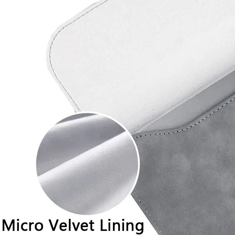 For Macbook Air 13 13.6 M1 M2 M3 Pro 14.2 Inches A2442 A2779 Pu Leather Frosted Shockproof Laptop Sleeve Bag